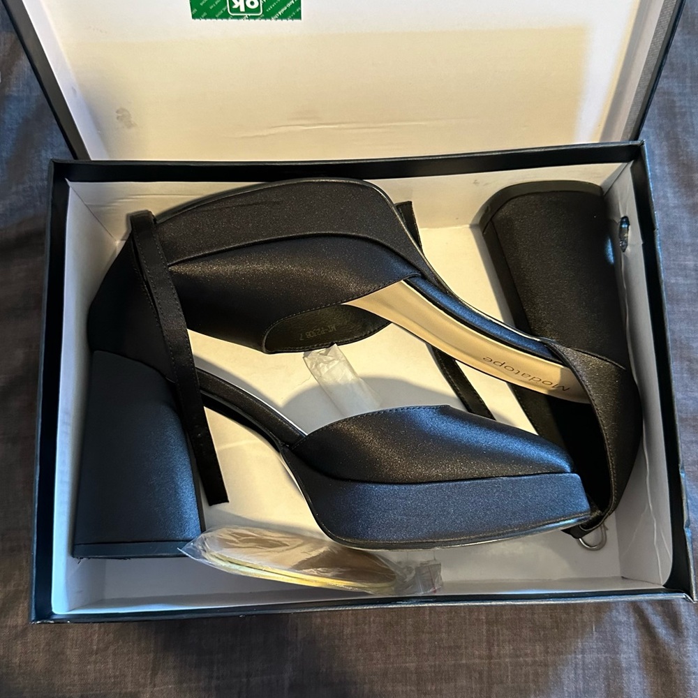 Satin Platform Heels